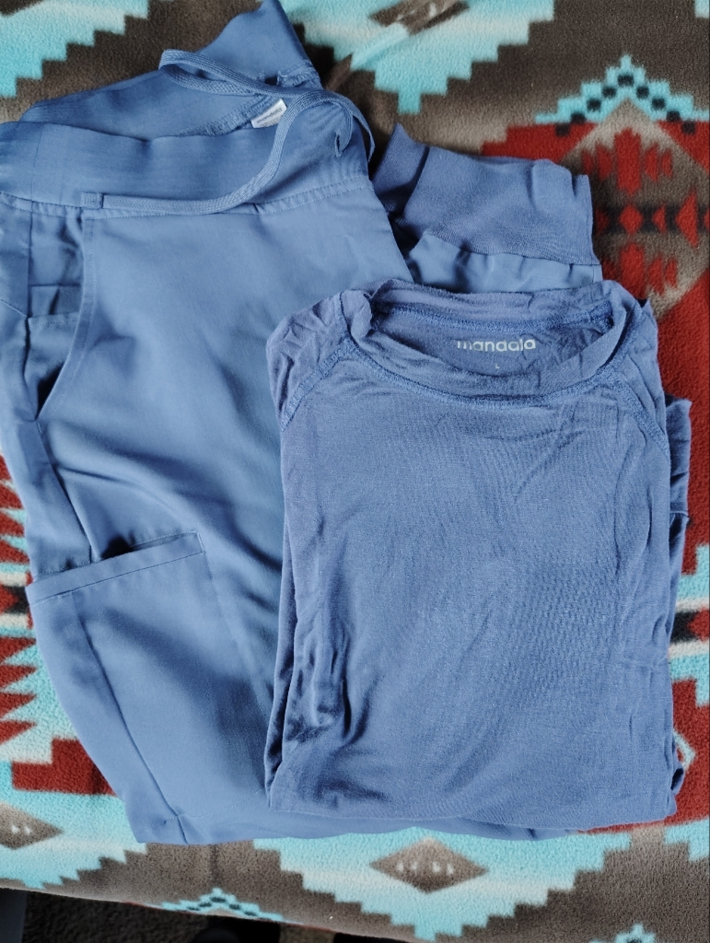 Deep Periwinkle Mandala Scrub Set